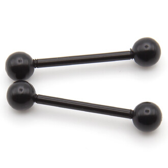 Штанга акриловая, серьга для пирсинга, размер 16х5х1,6мм, цвет Черный, 1 шт.