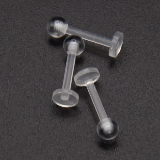 Лабрет акриловый, шарик, серьга для пирсинга, размер 8х3,3х1,2мм, цвет Прозрачный, 1 шт.