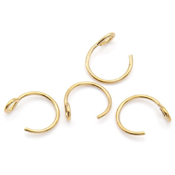 Серьга для пирсинга Полукольцо, из нержавеющей стали, размер 8х1мм, цвет Розовое золото, 1 шт.