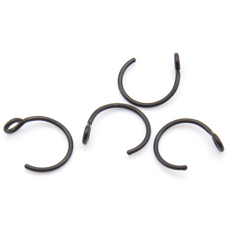 Серьга для пирсинга Полукольцо, из нержавеющей стали, размер 8х1мм, цвет Черный, 1 шт.