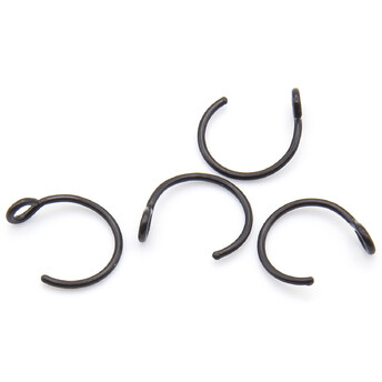 Серьга для пирсинга Полукольцо, из нержавеющей стали, размер 8х1мм, цвет Черный, 1 шт.