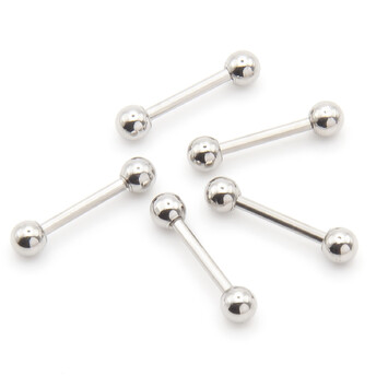 Серьга для пирсинга Штанга, из нержавеющей стали, размер 1,2х12х4мм, цвет Платина, 1 шт.