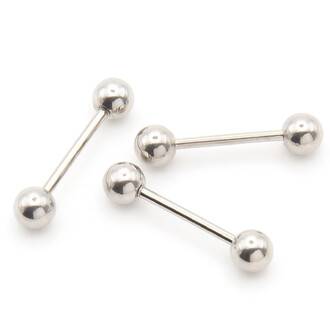 Серьга для пирсинга Штанга, из нержавеющей стали, размер 1,2х8х3мм, цвет Платина, 1 шт.