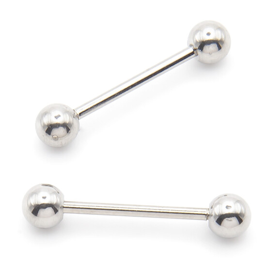 Серьга для пирсинга Штанга, из нержавеющей стали, размер 1,6х19х5мм, цвет Платина, 1 шт.