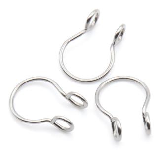 Серьга для пирсинга Полукольцо, размер 4х8х1мм, цвет Платина, 1 шт.