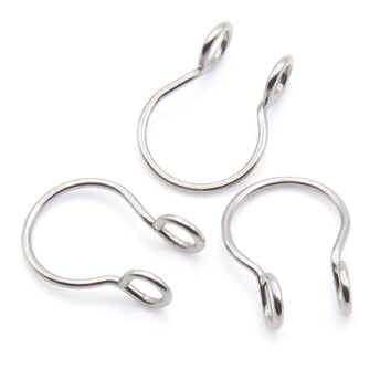 Серьга для пирсинга Полукольцо, размер 4х8х1мм, цвет Платина, 1 шт.