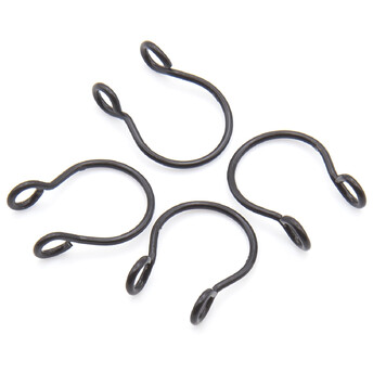 Серьга для пирсинга Полукольцо, размер 4х8х1мм, цвет Черный, 1 шт.