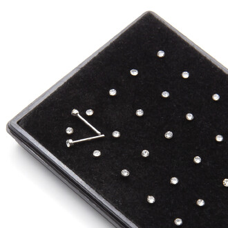 Серьга для пирсинга Прямая, из медицинской стали, 10 шт, размер 9х0,6мм, цвет Платина