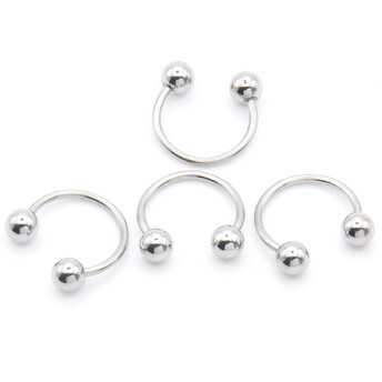 Серьга для пирсинга Циркуляр шарик, размер 8х3х1мм, цвет Платина, 1 шт.