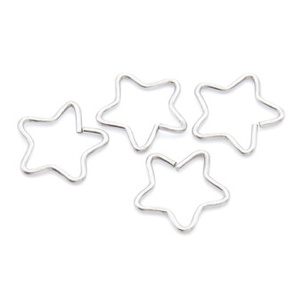 Серьга для пирсинга Звезда, из нержавеющей стали, размер 12мм, цвет Платина, 1 шт.