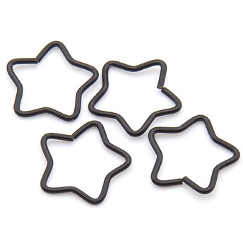 Серьга для пирсинга Звезда, из нержавеющей стали, размер 12мм, цвет Черный, 1 шт.