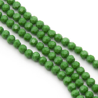 Бусины хрусталь огранка шар 6 мм Ø 1 мм +-50 см (+-95 шт.) Зеленый