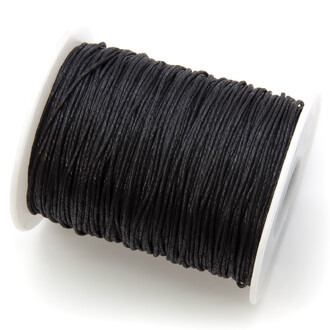 Шнур вощеный 1 мм +-90 м Черный