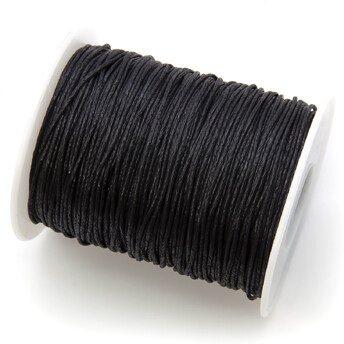 Шнур вощеный 1 мм +-90 м Черный