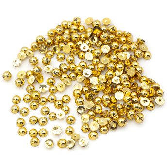 Полубусины пластиковые 2,5 мм Золотистый +-800 шт.