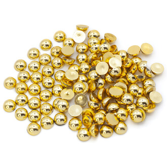 Полубусины пластиковые 5 мм Золотистый +-250 шт.