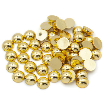 Полубусины пластиковые 10 мм Золотистый +-75 шт.