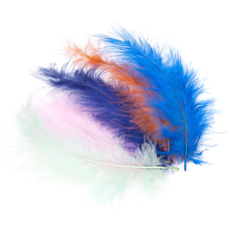 Перья марабу 10-15 см 25 шт. Morandi Deep Mix