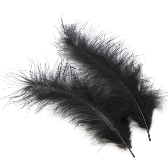 Перья марабу 10-15 см 25 шт. Черный
