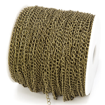 Цепь для рукоделия 3,8x5,5х0,8 мм Бронза 1 метр