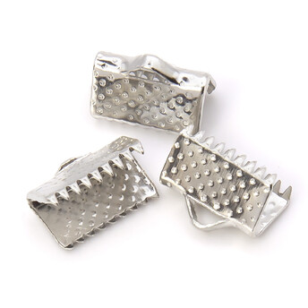 Окончание зажим для лент 6х7 мм Платина +-100 шт.