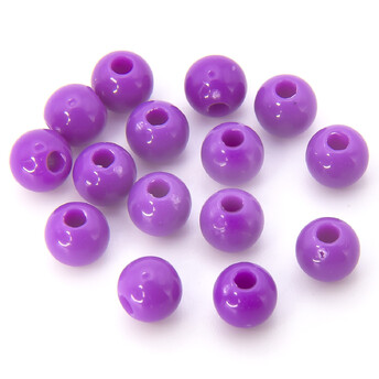 Намистини Куля пластик 4 мм Ø 1 мм +-25 г (±750 шт.) Фіолетовий
