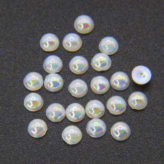 Полубусины пластиковые 3 мм Белый АВ +-500 шт.