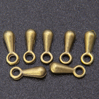 Подвеска утяжелитель для цепочек Капля +-100 шт. 2х7 мм Бронзовый