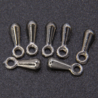 Подвеска утяжелитель для цепочек Капля +-100 шт. 2х7 мм Черный Никель