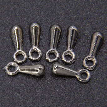 Подвеска утяжелитель для цепочек Капля +-100 шт. 2х7 мм Черный Никель