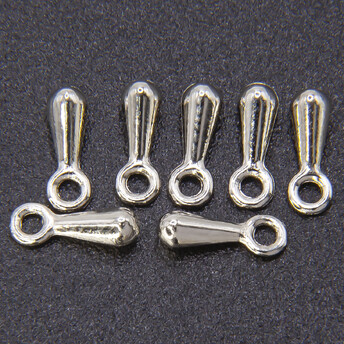 Подвеска утяжелитель для цепочек Капля +-100 шт. 2х7 мм Платина