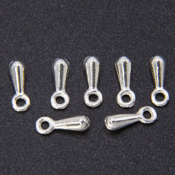 Подвеска утяжелитель для цепочек Капля +-50 шт. 3х9 мм Серебристый