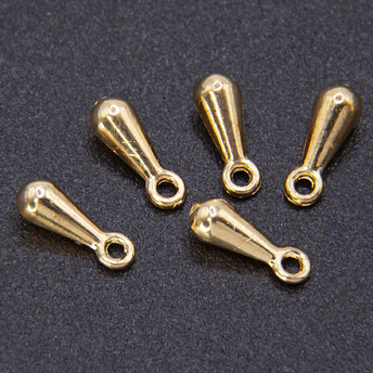 Подвеска утяжелитель для цепочек Капля +-50 шт. 3х9 мм Золотистый