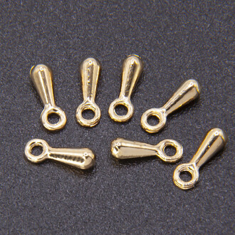 Подвеска утяжелитель для цепочек Капля +-100 шт. 2х7 мм Золотистый