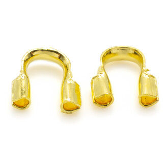 Протектор для шнура лески +-50 шт. 4,5х4 мм отв. 0,8 мм Золотистый яркий