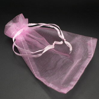 Подарунковий мішечок з органзи 10х15 см (+-5 мм) 1 шт. Рожевий світлий