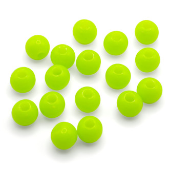 Бусины Шар пластик 4 мм Ø 1 мм +-25 г (±750 шт.) Салатовый яркий
