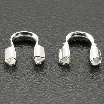 Протектор для шнура лески +-50 шт. 4,5х4 мм отв. 0,8 мм Серебристый