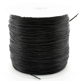Резинка слоеная для браслетов 1 мм Черный +-50 м