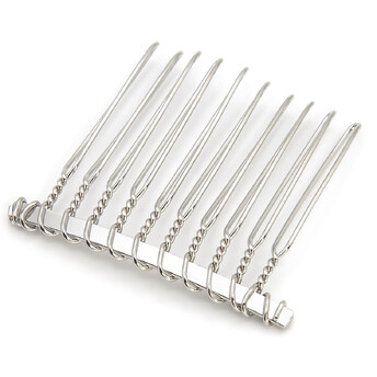 Основа для гребешка 10 зубчиков 44х37 мм Платина 1 шт.