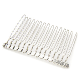 Основа для гребешка 15 зубчиков 58х37 мм Платина 1 шт.