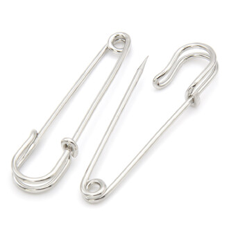 Булавка основа для броши 50х15 мм Платина 10 шт.