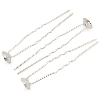 Шпилька с основой для декора 5 шт. 66 мм платформа 10 мм Платина