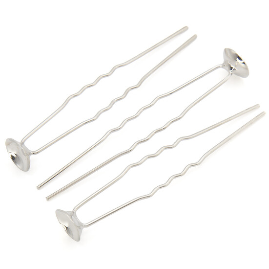 Шпилька с основой для декора 5 шт. 66 мм платформа 10 мм Платина