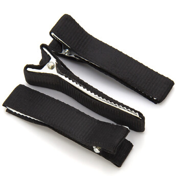 Заколка Крокодил с репсовой лентой 5 шт. 50х10 мм Черный