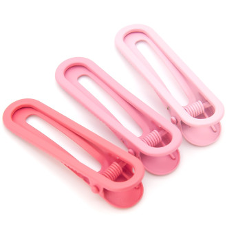 Заколка для волос Soft-touch металл 3 шт. 60х16 мм Розовый