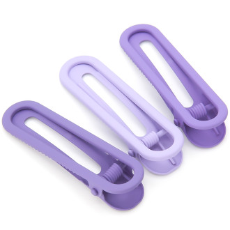 Заколка для волос Soft-touch металл 3 шт. 60х16 мм Фиолетовый