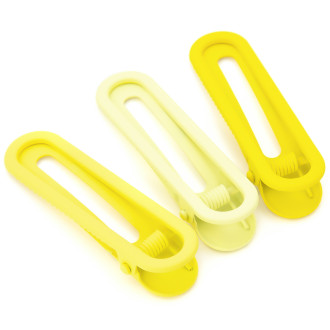 Заколка для волос Soft-touch металл 3 шт. 60х16 мм Желтый