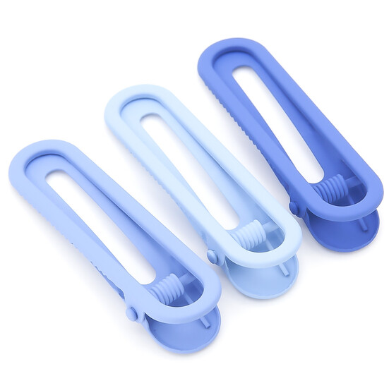 Заколка для волос Soft-touch металл 3 шт. 60х16 мм Синий