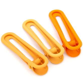 Заколка для волос Soft-touch металл 3 шт. 60х16 мм Оранжевый